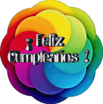 006 Fondo transparente Abstracto - Geométrico Feliz Cumpleaños Español Mensajes 