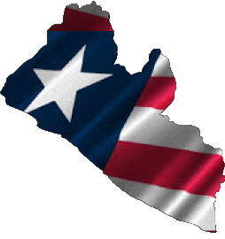 Map Liberia Africa Flags 