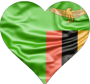 Cuore Zambia Africa Bandiere 