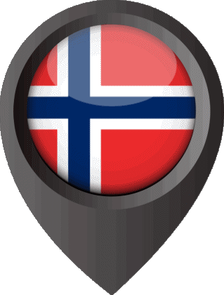 Epingle de Localisation Norvège Europe Drapeaux 