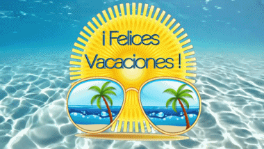 002 Animated Background Felices Vacaciones Spanish Messages 