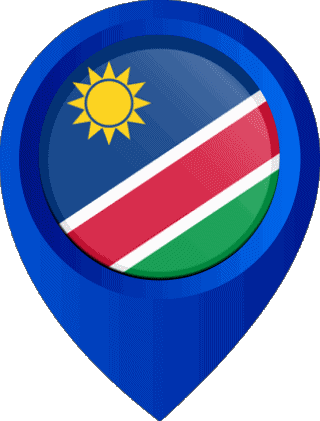Perno di posizione Namibia Africa Bandiere 