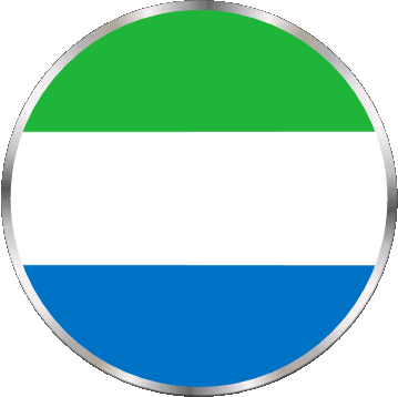 Rond Sierra Léone Afrique Drapeaux 