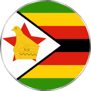 Rond Zimbabwe Afrique Drapeaux 