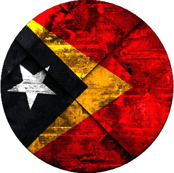 Round East Timor Asia Flags 