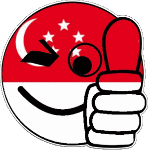 Smiley - OK Singapore Asia Flags 