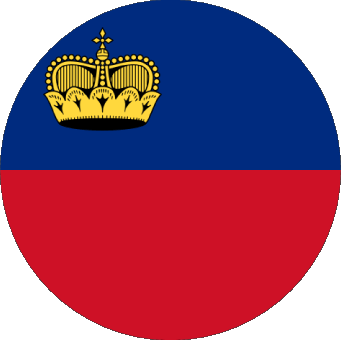 Tondo Liechtenstein Europa Bandiere 