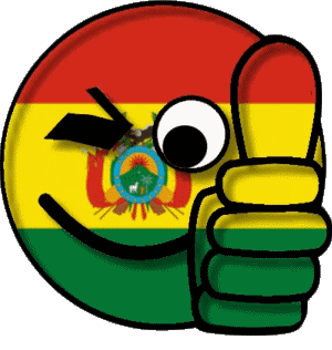 Smiley - OK Bolivien Amerika Fahnen 