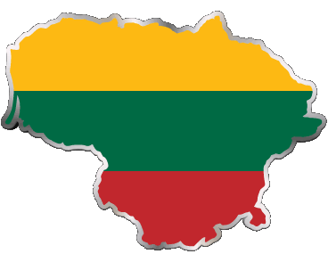 Mapa Lituania Europa Banderas 