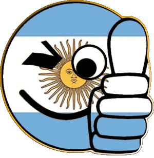 Smiley - OK Argentina America Flags 