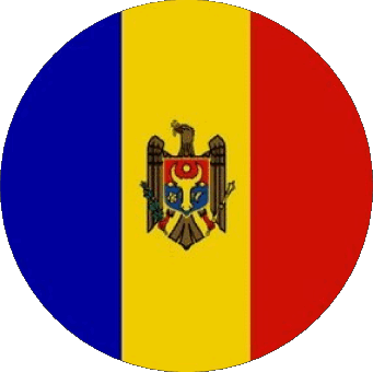 Rond Moldavie Europe Drapeaux 