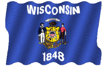 Welligkeit Wisconsin U.S.A - States Amerika Fahnen 