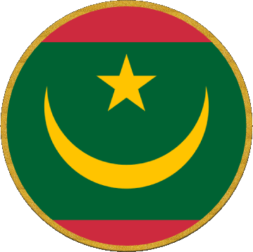 Rond Mauritanie Afrique Drapeaux 