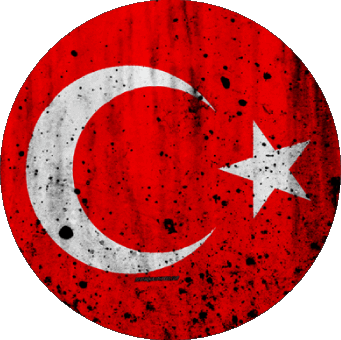 Round Turkey Asia Flags 