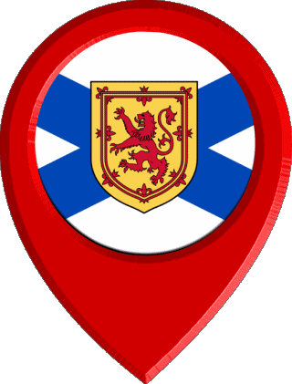 Standort-Pin Schottland Europa Fahnen 