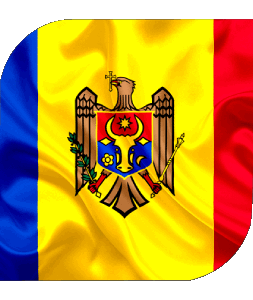 Quadrato Moldova Europa Bandiere 