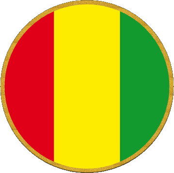 Round Guinea Africa Flags 