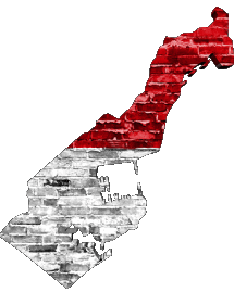 Karte Monaco Europa Fahnen 