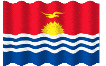 Waving Kiribati Oceania Flags 