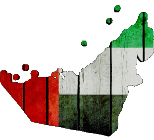 Map United Arab Emirates Asia Flags 
