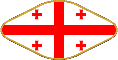 Oval 02 Georgia Asien Fahnen 