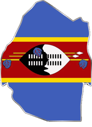 Map Eswatini Africa Flags 