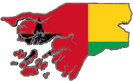 Carte Guinée Bissau Afrique Drapeaux 