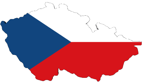 Map Czech Republic Europe Flags 