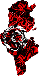 Karte Tunesien Afrika Fahnen 