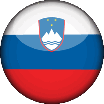 Rond Slovénie Europe Drapeaux 
