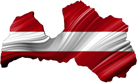 Map Latvia Europe Flags 