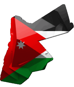 Carta Geografica Giordania Asia Bandiere 