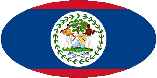 Verschiedene Belize Amerika Fahnen 