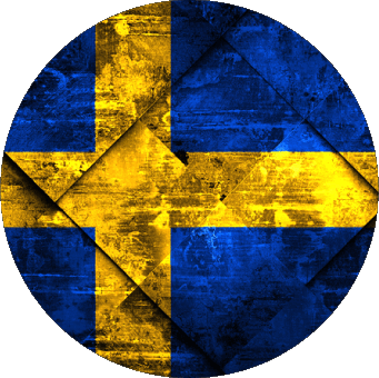 Round Sweden Europe Flags 