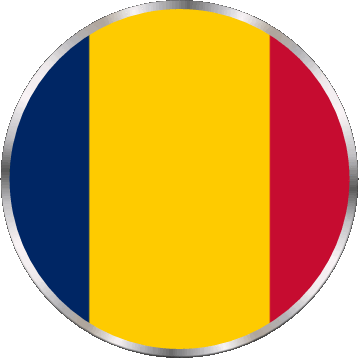 Rond Tchad Afrique Drapeaux 