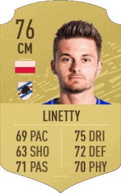 Karol Linetty Polonia F I F A - Jugadores  cartas Vídeo Juegos Multimedia 