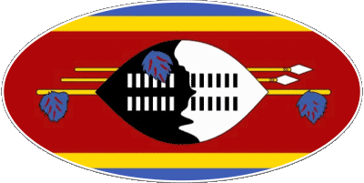 Oval Eswatini Africa Flags 