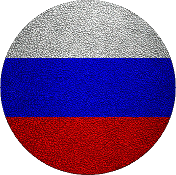 Round Russia Europe Flags 