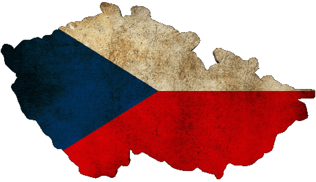 Map Czech Republic Europe Flags 