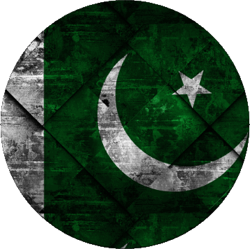 Rond Pakistan Asie Drapeaux 