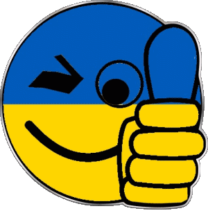 Smiley - OK Ukraine Europa Fahnen 