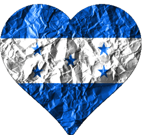 Corazón Honduras América Banderas 