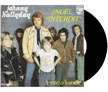 Noël interdit - Fou d&#039;amour-Noël interdit - Fou d&#039;amour Johnny Hallyday 70' France Compilation Music Multi Media 