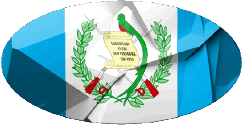 Oval Guatemala América Banderas 