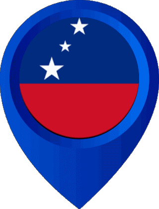 Epingle de Localisation Samoa Océanie Drapeaux 
