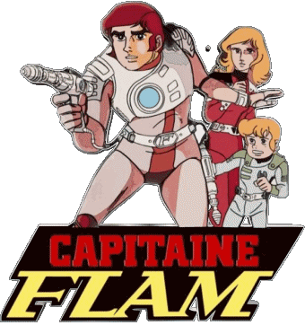 Logo Capitaine Flam Dessins Animés TV Cinéma Multi Média 