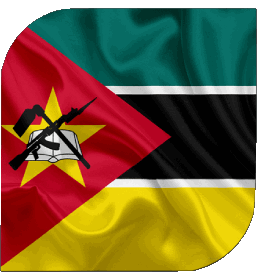 Carré Mozambique Afrique Drapeaux 