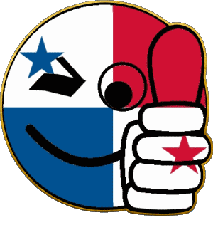 Smiley - OK Panama America Flags 