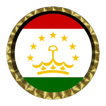 Round - Rings Tajikistan Asia Flags 