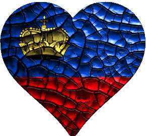 Corazón Liechtenstein Europa Banderas 